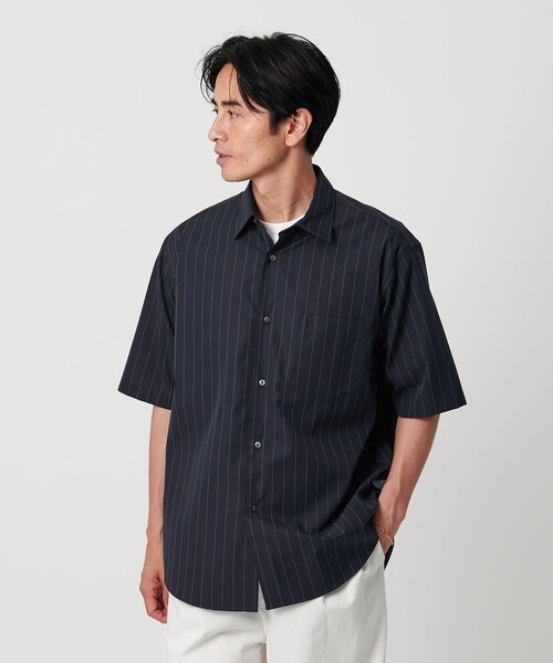 BEAUTY&YOUTH UNITED ARROWS - セット ２点　半袖シャツ フリル リネンコットン バンドカラー 麻混 gn2 BEAUTY＆YOUTH UNITED ARROWS シャツ HI-LINE 120/2 ブロード