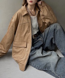 PAGE BOY 90s ヴィンテージ スタジャン レザー袖 希少品 PAGEBOY（ページボーイ） ブルゾン アウター WZIPヴィンテージレザー