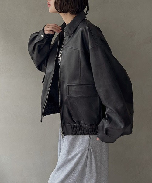 PAGEBOY（ページボーイ） ブルゾン アウター WZIPヴィンテージレザー