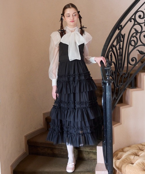 Lovilyn ブラック フリルミニスカート SMALL Lovilyn 「Lovilyn」 フリルスカート SMALL ブラック レディース