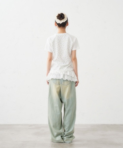 FCMM tシャツ FLOWER PATTERN THERMAL TOPS / 花柄サーマルトップス