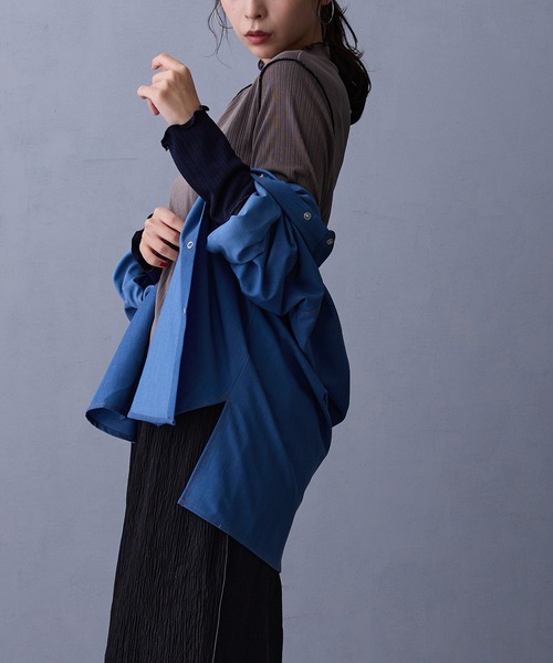 NICOLE white(ニコルホワイト) ブラウス シャツ テンセルデニム NICOLE white(ニコルホワイト) ブラウス シャツ テンセルデニム