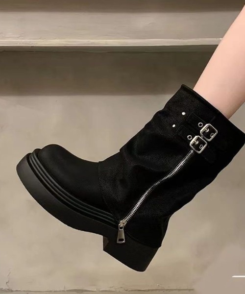 ブーツ ルーズフィット厚底ブーツ レディース : ZOZOTOWN Yahoo!店