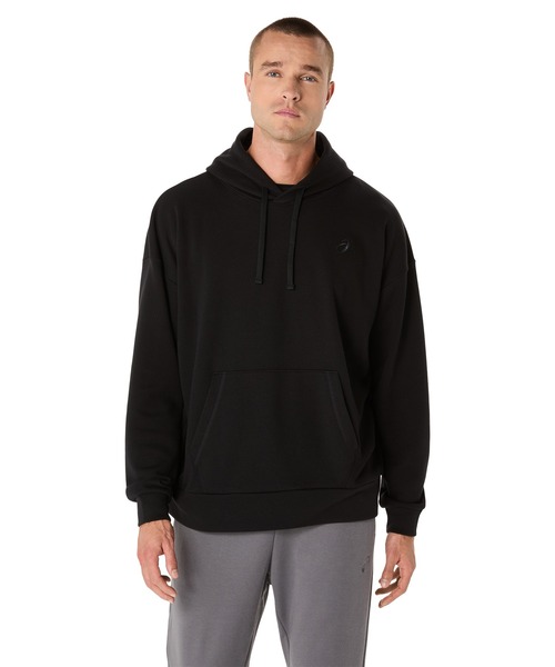 アシックス メンズ リラックスフィットフーディー カジュアルウェア トップス プルオーバーパーカー 普段着 ブラック 黒 ベージュ 送料無料 asics 2031E699 ASICS（アシックス） パーカー リラックスフィットフーディー メンズ