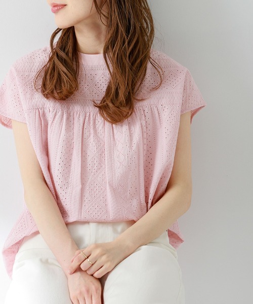 「URBAN RESEARCH Sonny Label」 半袖ブラウス FREE パープル レディース_画像4