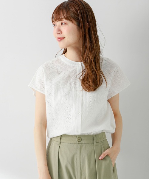 「URBAN RESEARCH Sonny Label」 半袖ブラウス FREE パープル レディース_画像7