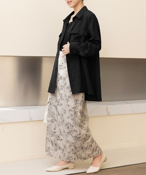 スカート Iライン花柄ロングスカート | ブランド登録なし | 14