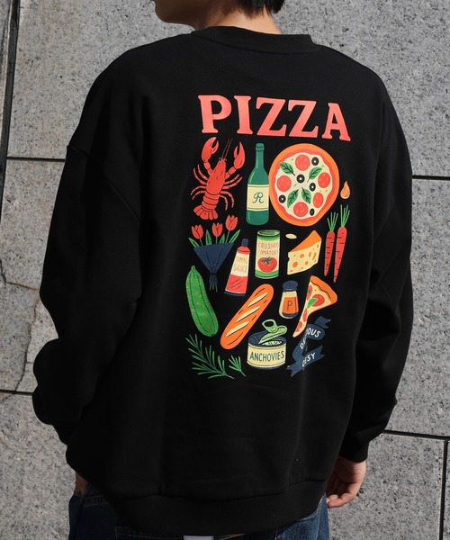 トレーナー スウェット HOOK -original- PIZZA グラフィックスウェット