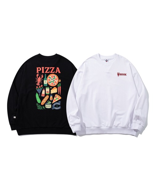 トレーナー スウェット HOOK -original- PIZZA グラフィックスウェット
