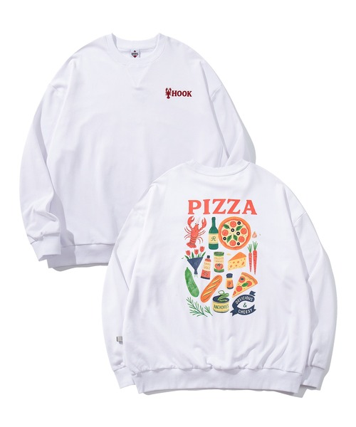 トレーナー スウェット HOOK -original- PIZZA グラフィックスウェット