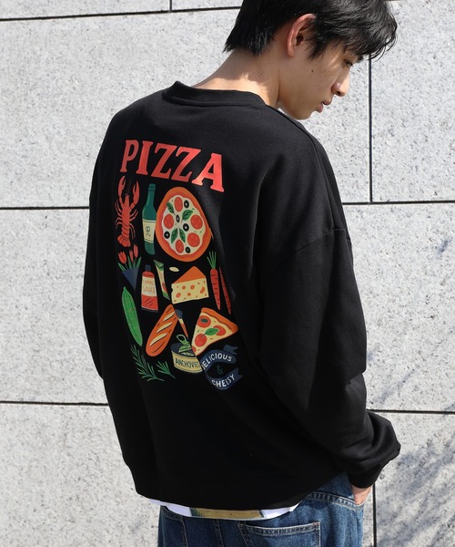 トレーナー スウェット HOOK -original- PIZZA グラフィックスウェット