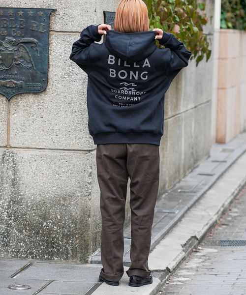 完売品 新品 ビラボン パーカー スウェット ヴィンテージ加工 墨黒 レディース BILLABONG - 完売品 新品 ビラボン パーカー スウェット ヴィンテージ