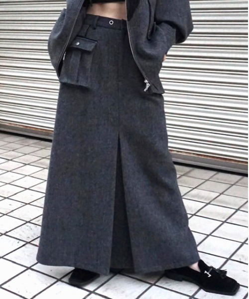 ロング スカート UND TWEED WORK DETAIL SKIRT