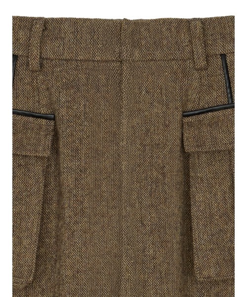 スカート UND TWEED WORK DETAIL SKIRT Tweed A-line Skirt For Women