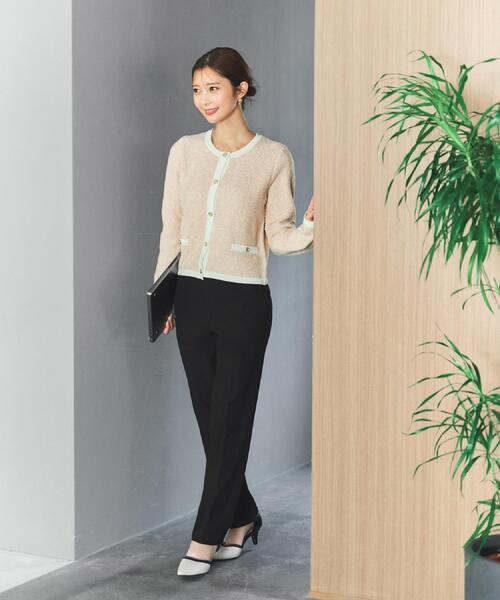 index（インデックス） カーディガン ミックスヤーンクルー