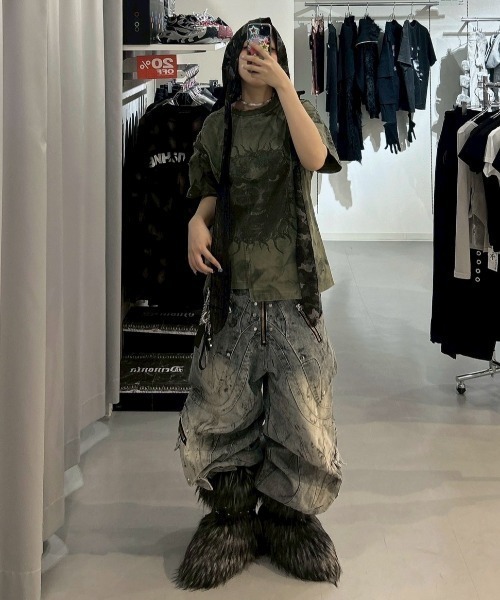 ブーツ 「Never mind the XU」belt fur boots / 「ネバーマインド ザ