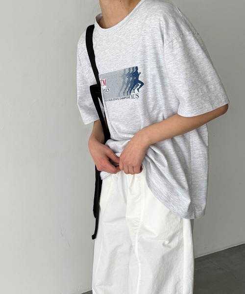 「CANAL JEAN」 「El mar」半袖Tシャツ ONE SIZE ヘザーグレー レディース_画像2