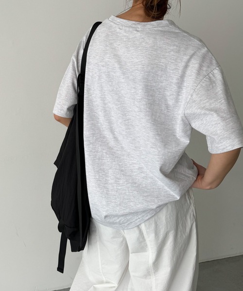 「CANAL JEAN」 「El mar」半袖Tシャツ ONE SIZE ヘザーグレー レディース_画像3