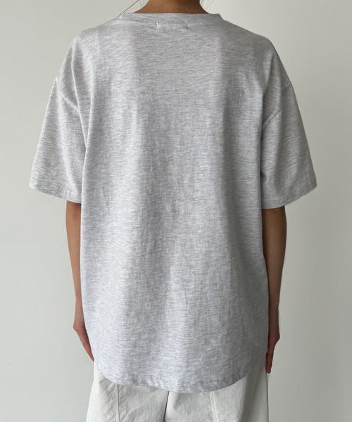 「CANAL JEAN」 「El mar」半袖Tシャツ ONE SIZE ヘザーグレー レディース_画像7