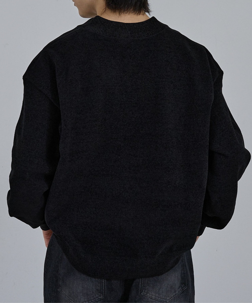 AH ABAHOUSE セーター ニット HIGH GAUGE MOLE CROPPED V-NECK KNIT
