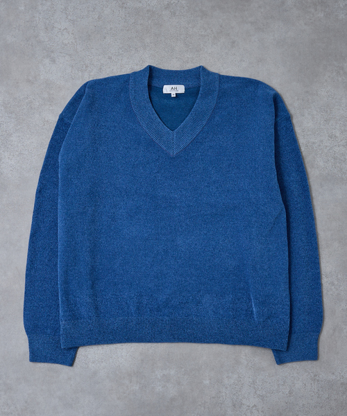 AH ABAHOUSE セーター ニット HIGH GAUGE MOLE CROPPED V-NECK KNIT