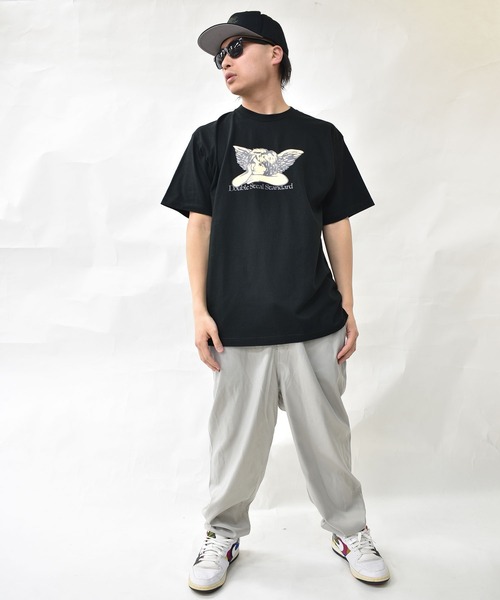 「DOUBLE STEAL」 半袖Tシャツ MEDIUM ブラック メンズ_画像9
