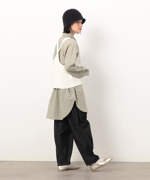 「ONIGIRI」 デニムパンツ LARGE ネイビー レディース_画像6