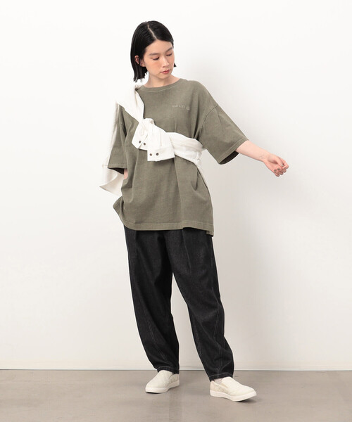 「ONIGIRI」 デニムパンツ LARGE ネイビー レディース_画像7