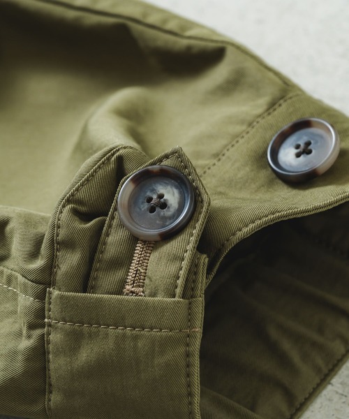 quadro ステンカラーコート コート コットンナイロンツイルステン