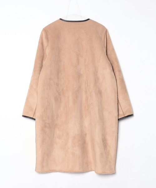 「luxluft」 ノーカラーコート 38 ベージュ レディース_画像2