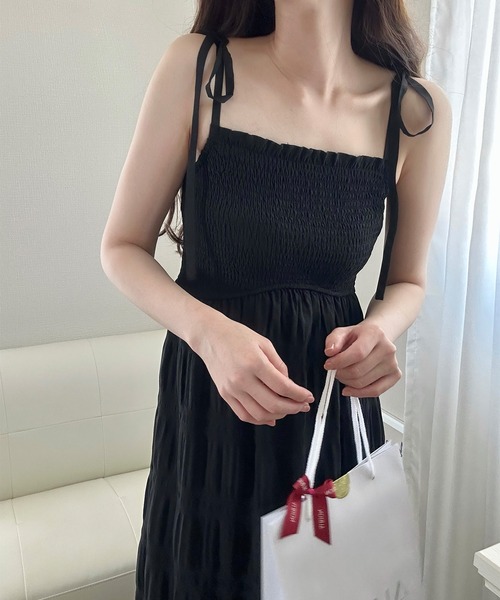 「LAUIR」 キャミソールワンピース LARGE オフホワイト レディース_画像2