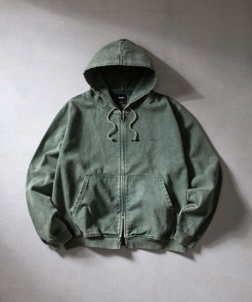 HUF（ハフ） パーカー HUF eightynine WASHED FULL ZIP HOODIE メンズ