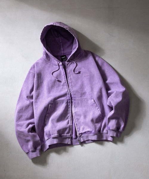 HUF（ハフ） パーカー HUF eightynine WASHED FULL ZIP HOODIE メンズ