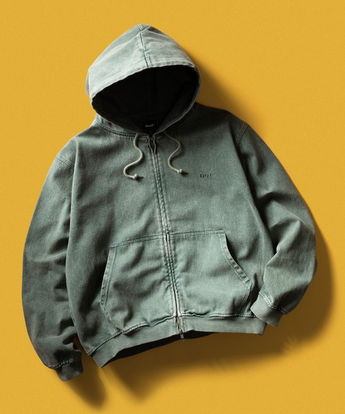 HUF（ハフ） パーカー HUF eightynine WASHED FULL ZIP HOODIE メンズ