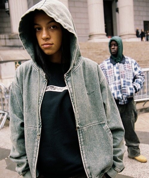 HUF（ハフ） パーカー HUF eightynine WASHED FULL ZIP HOODIE メンズ