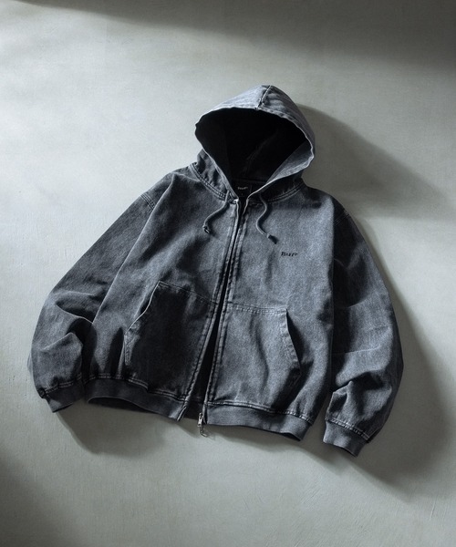 HUF（ハフ） パーカー HUF eightynine WASHED FULL ZIP HOODIE メンズ