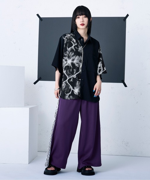「Ellno Loset」 半袖シャツ SMALL オフホワイト メンズ_画像2
