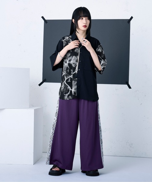「Ellno Loset」 半袖シャツ SMALL オフホワイト メンズ_画像3