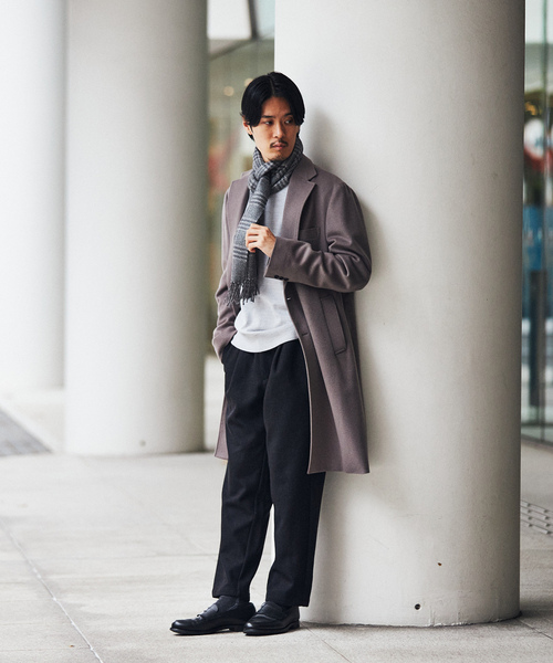 「PIACENZA」 マフラー FREE チャコールグレー メンズ_画像5