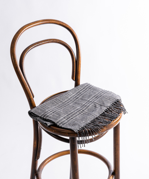 「PIACENZA」 マフラー FREE チャコールグレー メンズ_画像7