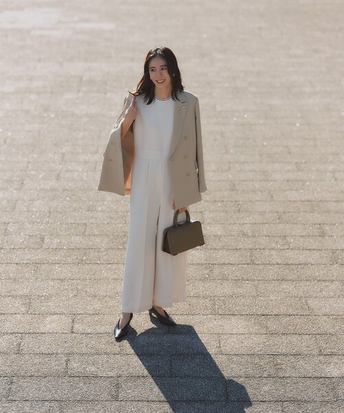 Demi-Luxe BEAMS 36 上質ベージュ セットアップ 通勤 オフィス Demi-Luxe BEAMS（デミルクス ビームス） ジャケット テーラード