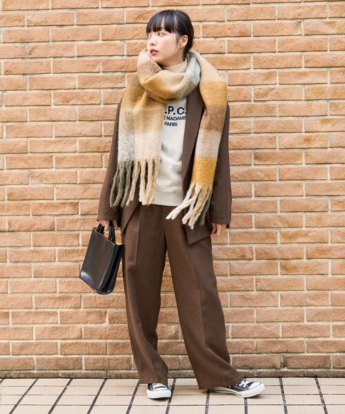 「FREAK'S STORE」 パンツスーツ SMALL ブラウン レディース_画像3