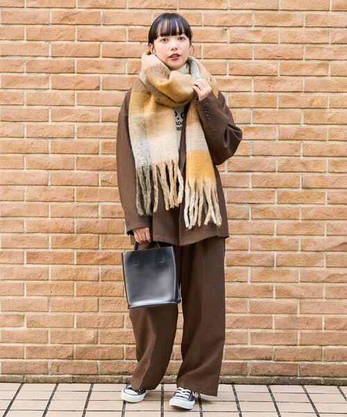 「FREAK'S STORE」 パンツスーツ SMALL ブラウン レディース_画像6