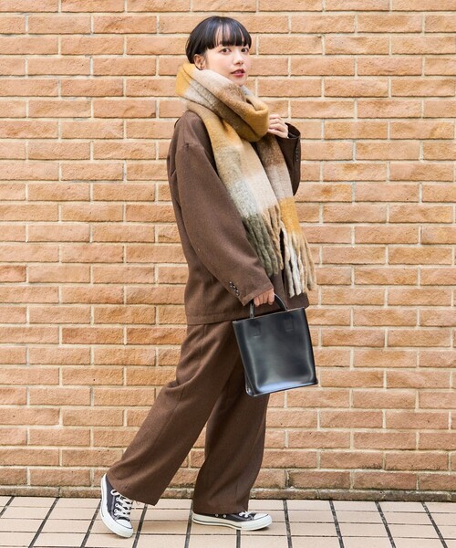 「FREAK'S STORE」 パンツスーツ SMALL ブラウン レディース_画像7