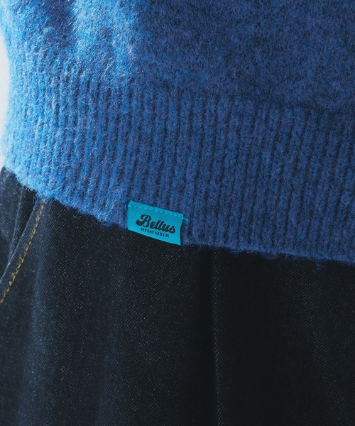 「Adoon plain」 ニットカーディガン MEDIUM チャコールグレー メンズ_画像5