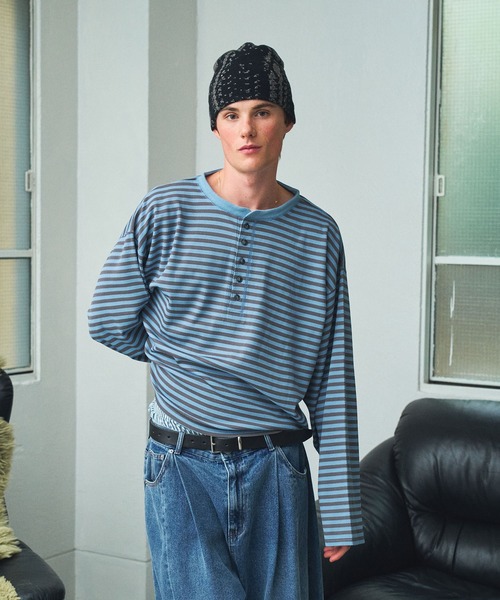 Elanque ヘンリーネック tシャツ waffle henly neck / ワッフル