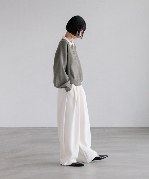 ニット セーター バイカラーポロニットロングスリーブ　636126 レディース | LOWRYS FARM | 12