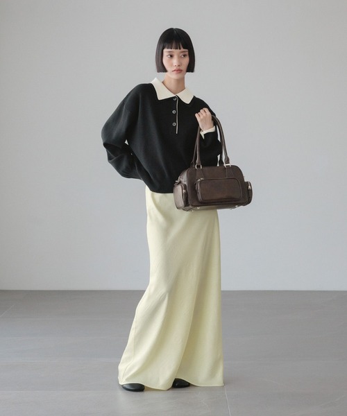 ニット セーター バイカラーポロニットロングスリーブ　636126 レディース | LOWRYS FARM | 19