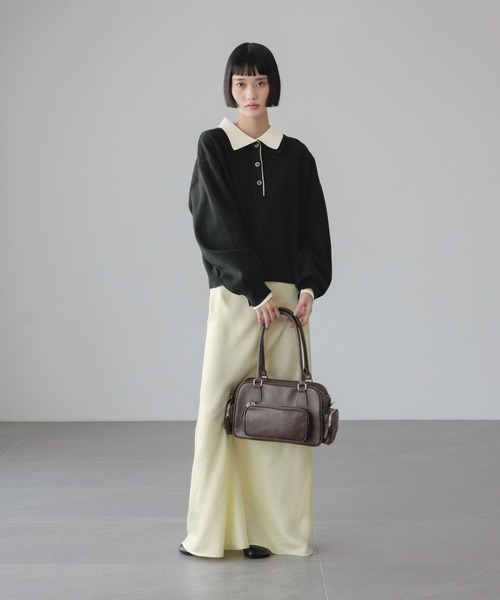 ニット セーター バイカラーポロニットロングスリーブ　636126 レディース | LOWRYS FARM | 20