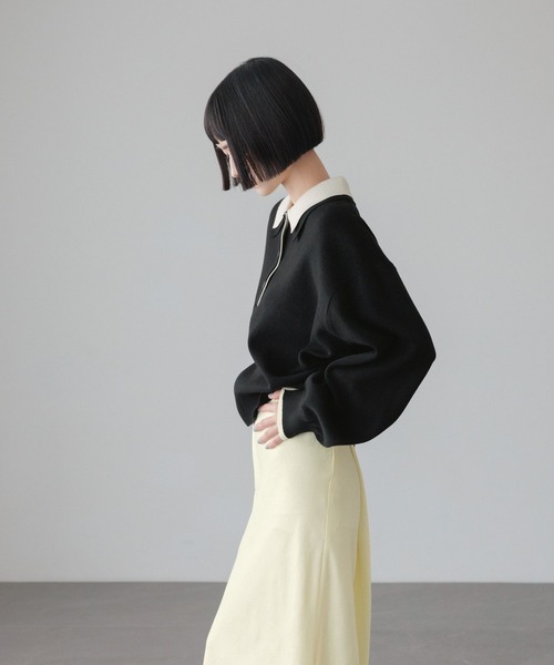 ニット セーター バイカラーポロニットロングスリーブ　636126 レディース | LOWRYS FARM | 22